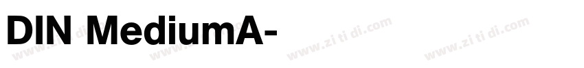 DIN MediumA字体转换